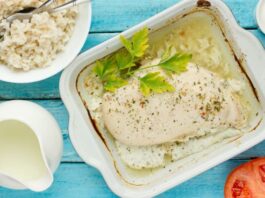 Куриные грудки, запечённые в кефире